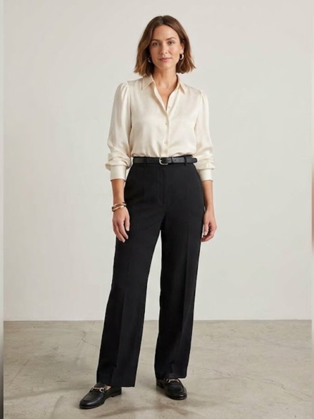 Vintage Paris Sport Collection Black Wide Leg Dress Pants Size 18 High Rise Work